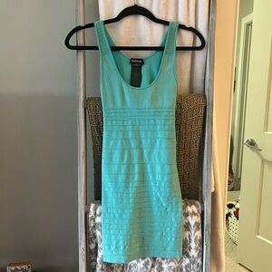 Bebe Turquoise Bodycon Mini Dress